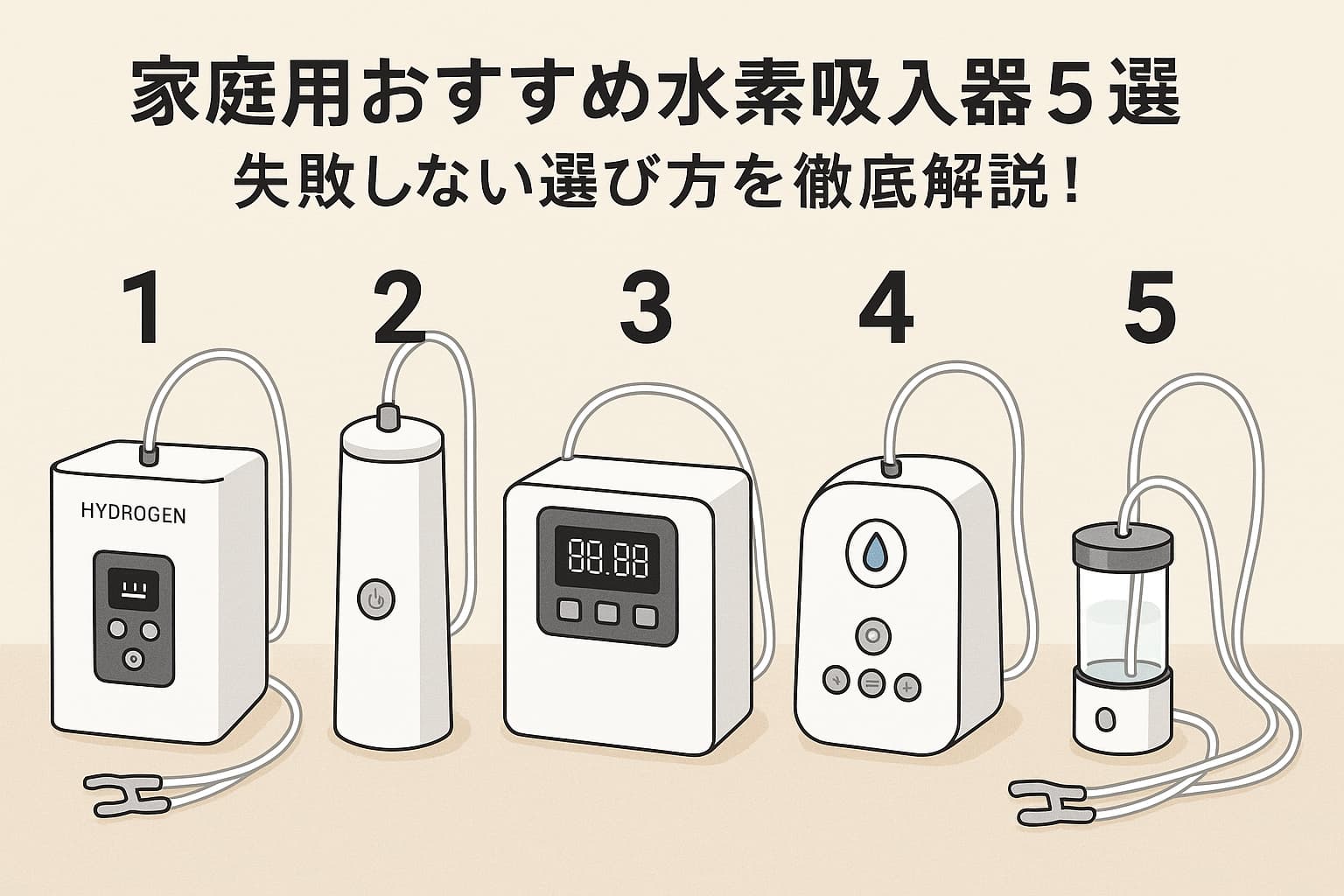 おすすめ水素吸入器5選｜失敗しない選び方を徹底解説！